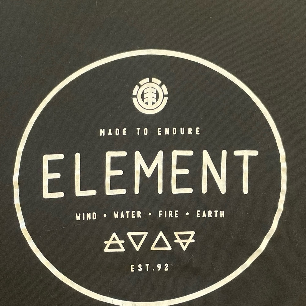 Element Black Logo Tee 100% Cotton